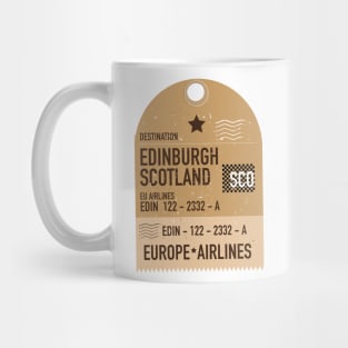 Edinburgh Scotland plane ticket Mug